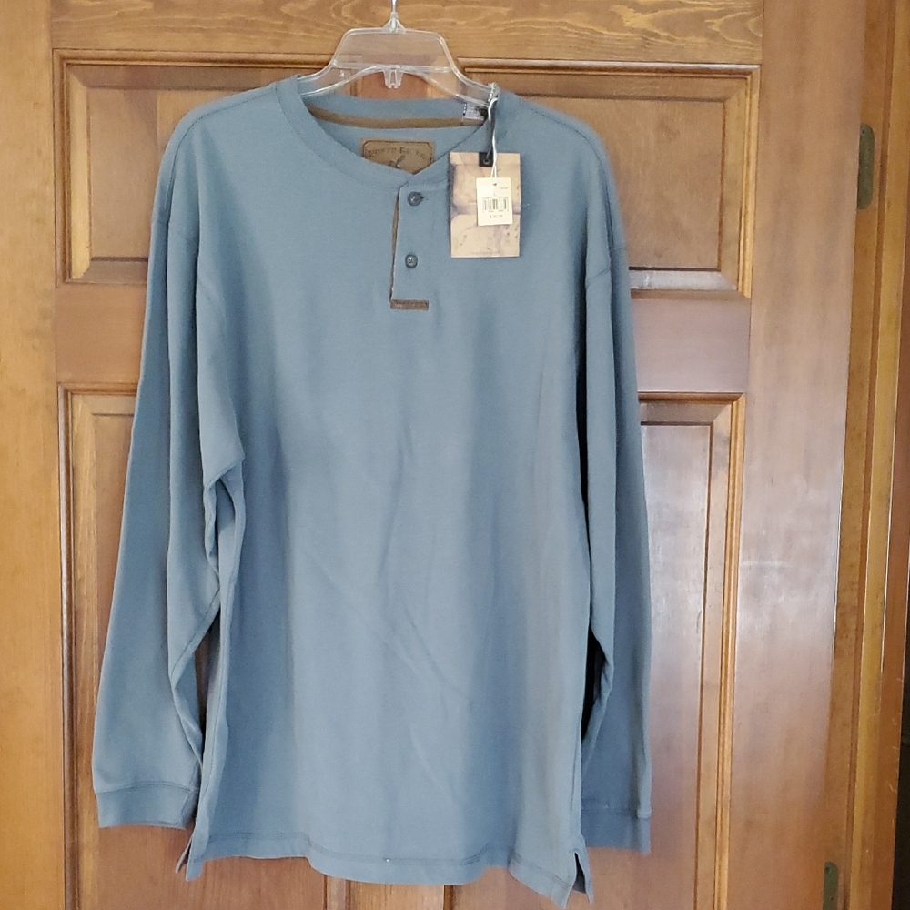 New North River Men's 100% cotton, teal color Shirt sz L
